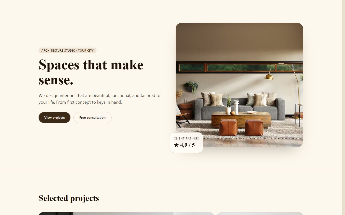 Architect or designer preview