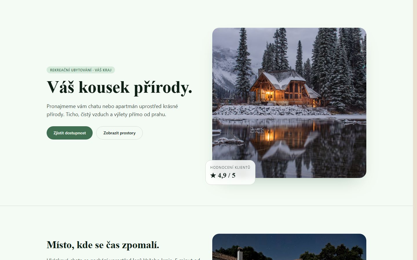 Chata nebo apartmán k pronájmu preview