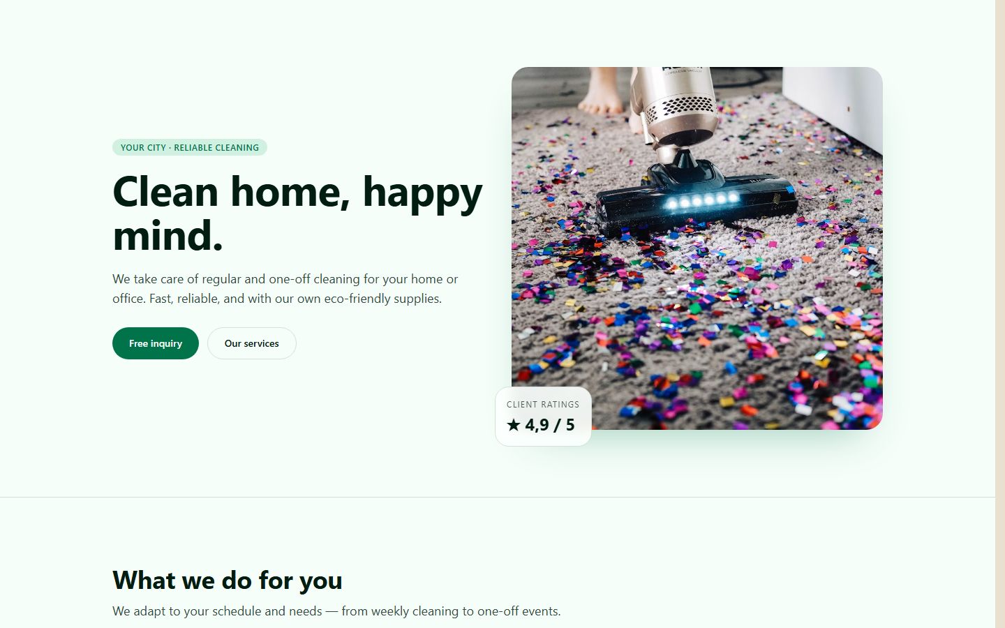 Cleaning company preview