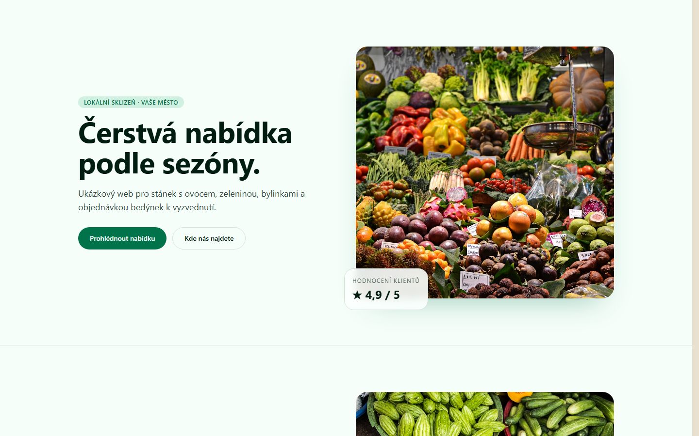 Farmářský stánek preview