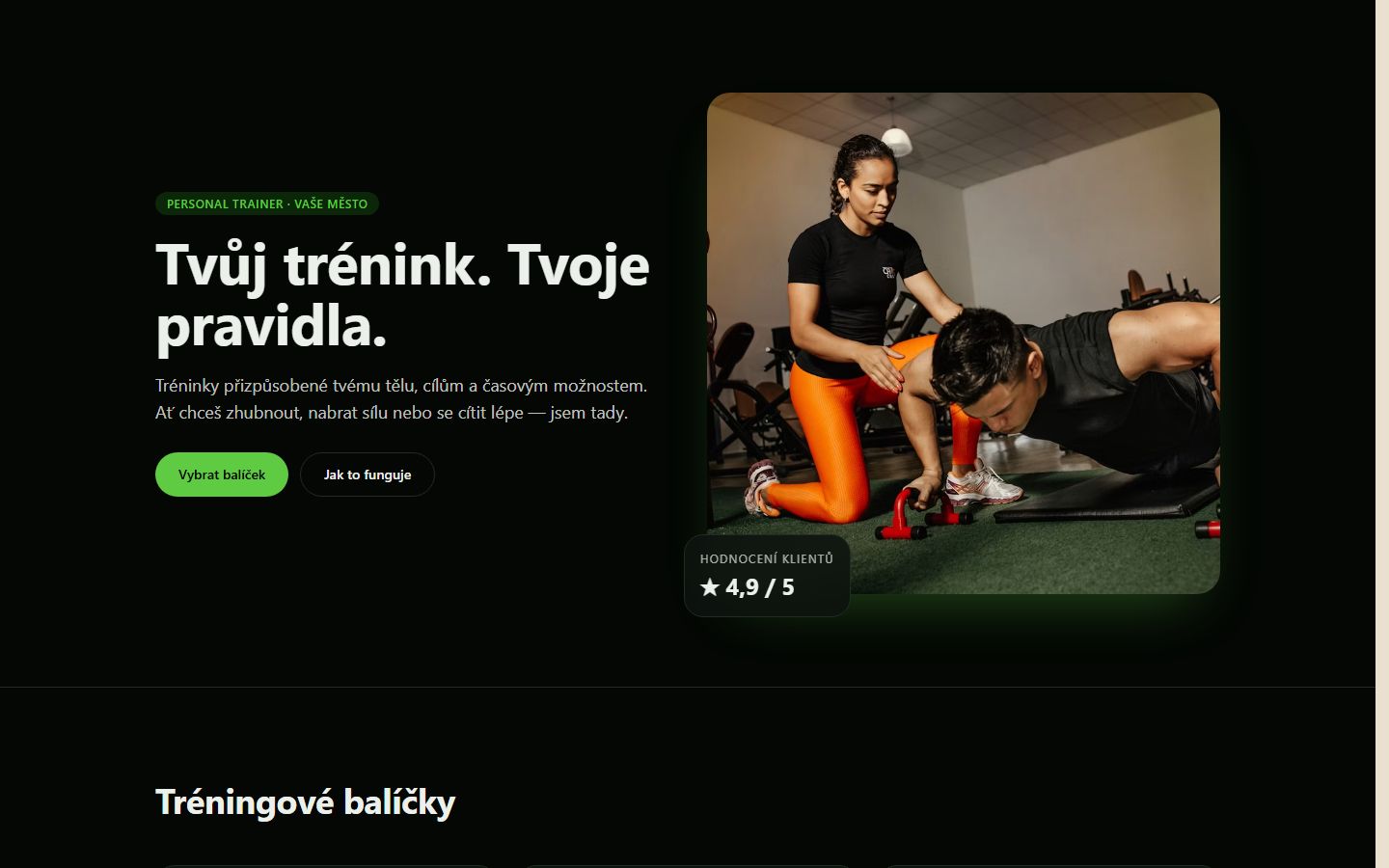 Osobní trenér nebo fitness studio preview