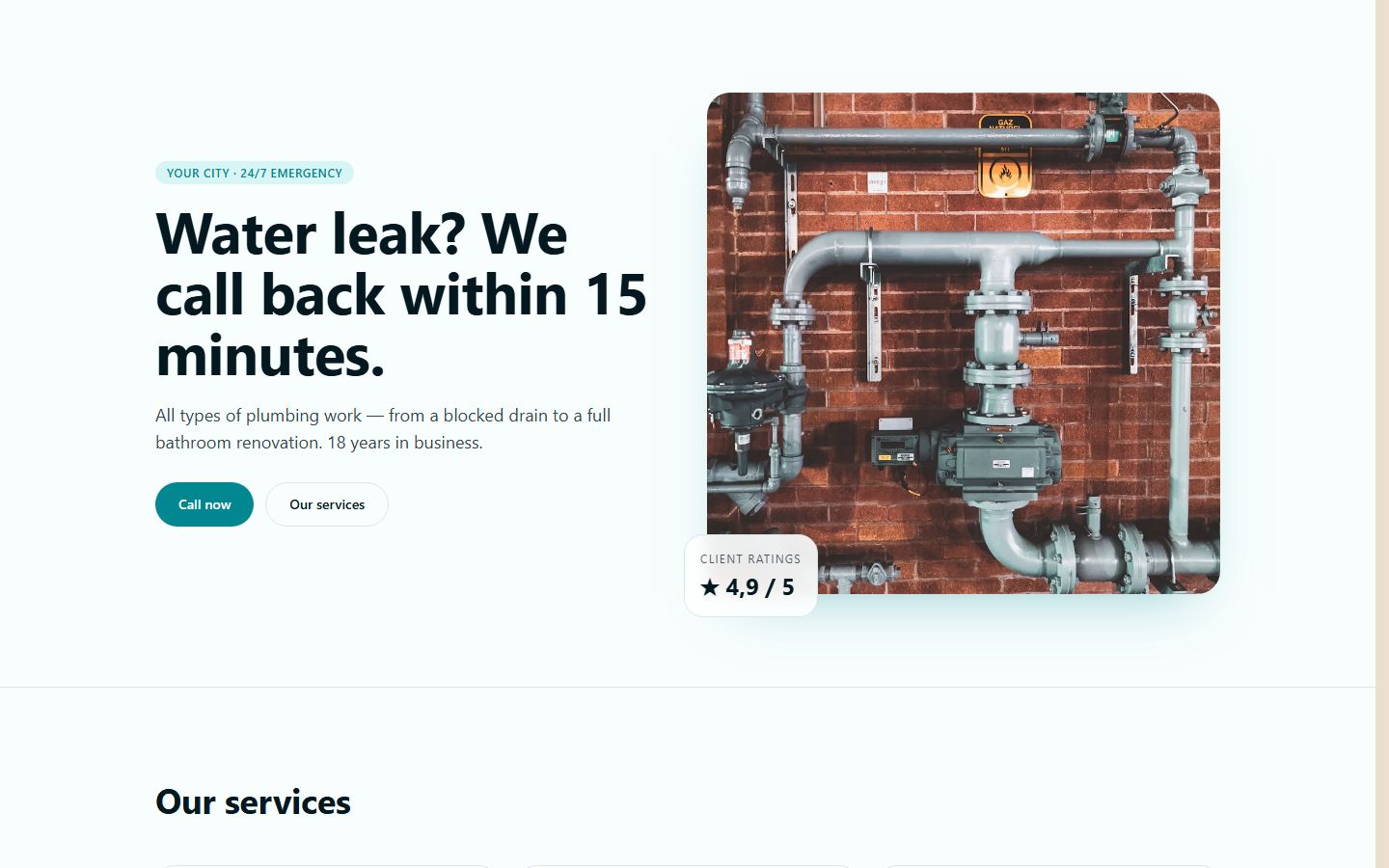 Reliable plumber preview