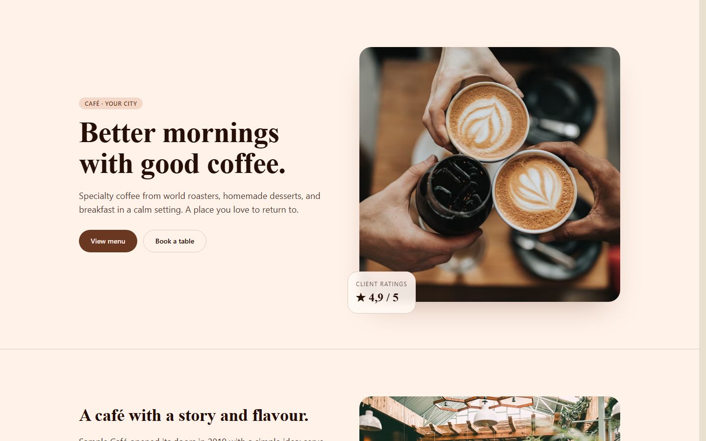 Café or bistro preview