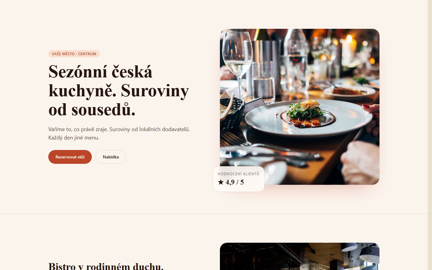 Moderní restaurace / bistro preview