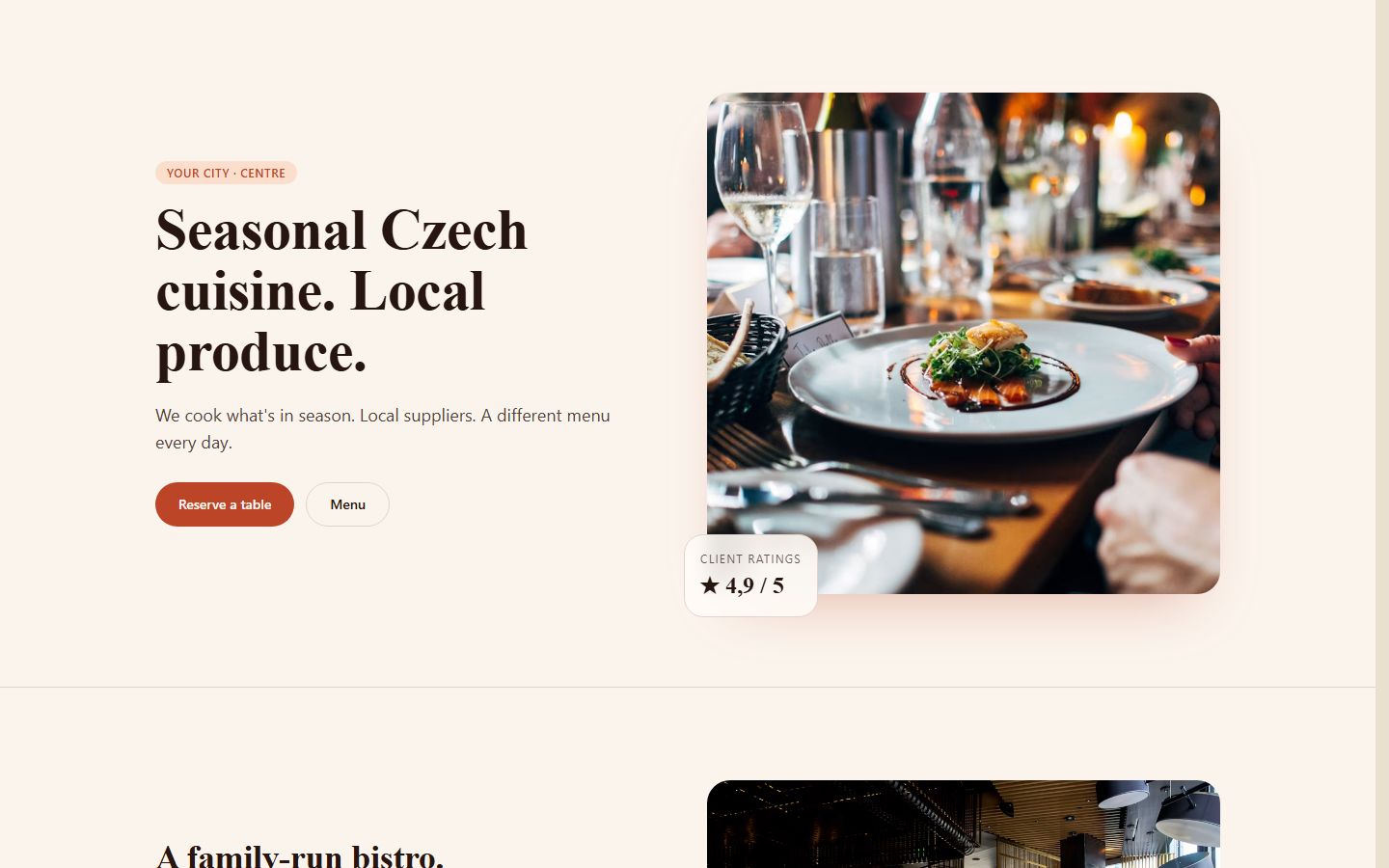 Modern restaurant / bistro preview
